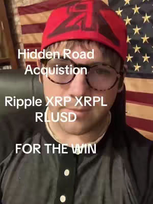 A man with glasses and a red hat in front of an American flag, text overlaying the image discusses financial topics.