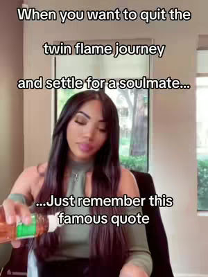 A woman with long dark hair is holding a bottle and looking into the camera in this selfie-style shot. Text overlays describe the video's theme.