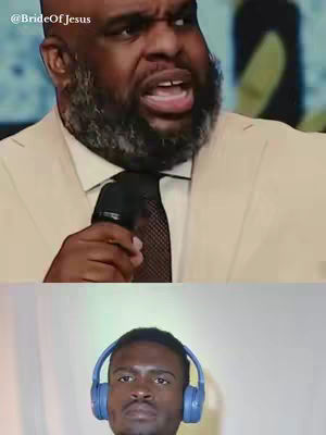 The cover image is split into two sections. The top half features a close-up shot of an African-American man speaking into a microphone. He is wearing a suit and tie. The bottom half shows a young black man wearing blue headphones resting his chin in his hand, looking at the camera.