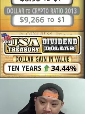 The cover image features a man in a black cap with an orange brim holding a mobile phone, the top of the image shows content from the usdebtclock website, which includes financial data about the dollar and crypto.