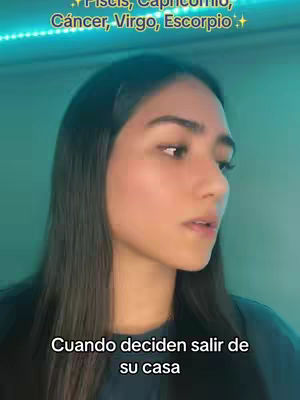 A young woman with long dark hair looks off to the side with a thoughtful expression. Above her is text mentioning astrological signs; below her, text describes a relatable situation.