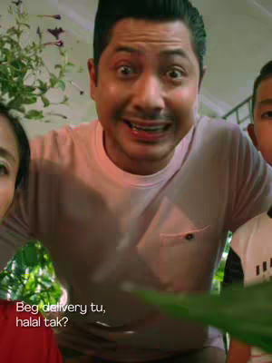 A man with wide eyes and a slightly open mouth looks directly at the camera, framed from the chest up. Close-up shots of two additional people, including a child, partly visible on either side of the man. Text overlayed on the image in an off-white, sans-serif font.