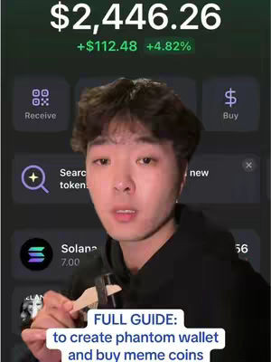 The cover image is a screenshot of a crypto wallet app with a man facing the camera. The top portion shows balance data, and application interface buttons like 'Receive' and 'Buy'. Below this, the man with short, dark hair is centered, speaking. At the bottom, there is overlay text explaining what the video is about.