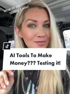 Image shows a woman with long blonde hair. She's smiling. Overlaid on the image are text and a social media icon.