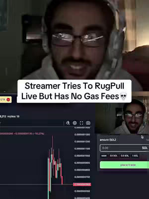 The cover image captures a person wearing a headset and glasses, centered in a video call-style composition. A black background displays a graph and a trading interface, with the person appearing above, and a smaller, cropped version of them in the lower right.