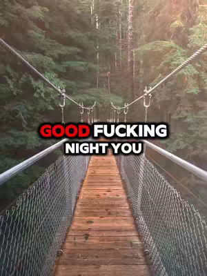 An image of a wooden suspension bridge stretching into the distance. The bridge is flanked by metal cables and chains, with lush green trees lining either side, suggesting a forest setting. The text overlay is bold and positioned directly in front of the bridge structure.