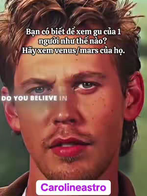 Close-up shot featuring a man against a blurry backdrop. Text overlays present in Vietnamese. The man has short brown hair, blue eyes, and a slight smile. The overall composition seems centered on his face to highlight his expressions