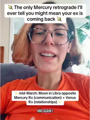 A woman with glasses is smiling and speaking towards the camera. Overlay text on top and at the bottom.
