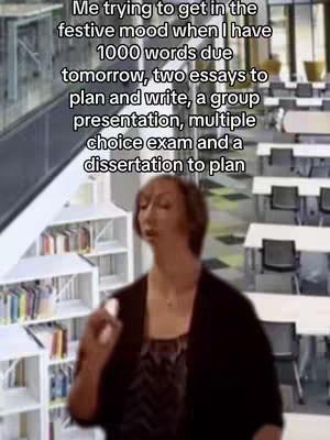 A woman stands in front of shelves of books in a library setting, with text overlaid on the image.