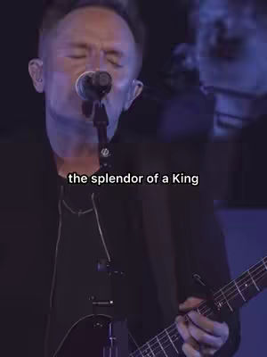The cover image shows a close-up of a man singing into a microphone while playing an electric guitar. The man is in front of a dark background. There is text overlayed that says: the splendor of a King.