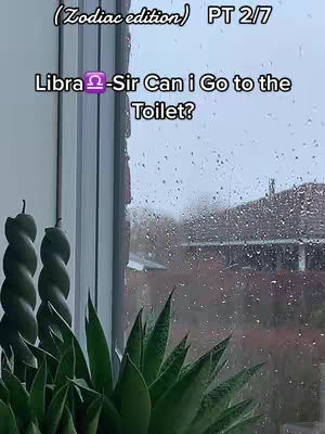 A window with raindrops, showing an interior with plants and a blurred exterior view with houses. Text overlays the image.