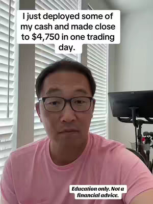 A medium shot shows a man looking at the camera, with text overlays. He wears glasses and a pink shirt. The background includes blinds.