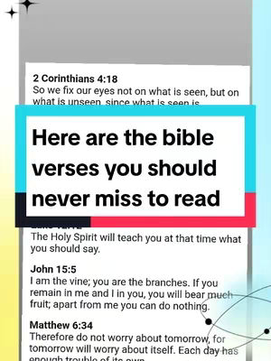 The image has a light gray background with a white rectangle at the center. Inside this rectangle is text with multiple bible verses.
