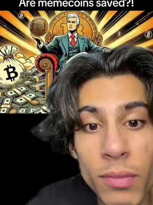 The cover image is a split composition. On the top, a stylized illustration depicts a Bitcoin-themed environment with a suited figure seated on a throne. The background is golden with Bitcoin symbols. Below, the face of a young man with dark hair fills the lower part of the frame, his gaze directed at the viewer. The overall effect is a blend of digital art with a live-action selfie element.