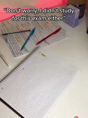 The cover image shows a top-down view of a desk with various school supplies. There are sheets of lined paper, spiral notebooks, pens, and highlights scattered on the surface. The color palette is light and airy, with a focus on whites and pastels. The layout is simple and casual, suggesting a workspace.