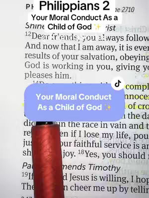 The cover image shows an open book with text and annotations. A light blue overlay contains a title with a sparkling star symbol, placed over the biblical text, and a red pen partially visible in the foreground.