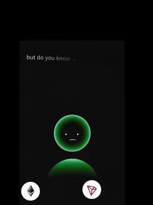 A dark image with a black background. In the center, there's a stylized, animated face in a light, neon green circle. This face has a neutral, slightly sad expression, with two small white dots for eyes. Beneath the circle is a larger, blurred green shape, suggesting a body. Below the body are two white icons. The top text says "but do you know".