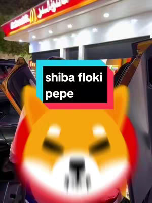 The cover image features a blurred image of a Shiba Inu dog's face superimposed over what appears to be a car with open doors. A rectangular box with text floats above, and in the background sits a McDonald's sign.