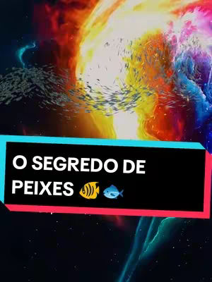 The cover image displays an abstract celestial scene with a vibrant color palette dominated by oranges, yellows, blues, and blacks. In the background, there's an explosion of light reminiscent of a star or sun. Floating particles or a school of fish are scattered throughout, adding depth. A rectangular black bar at the bottom contains the text in white.  A fish and a fish icon in yellow and blue colors are on a rectangular cyan layer.