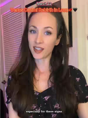 A woman with long brown hair is speaking directly to the camera. She is wearing a black floral top and is positioned in front of a neutral-colored background. Text overlays the top left with the date and topic.