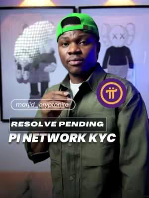 A man in a green cap and olive-green shirt is centered, looking towards the viewer. Text overlays read 'marjid_cryptonite' and 'RESOLVE PENDING PI NETWORK KYC'. The Pi Network logo is visible on his shirt.