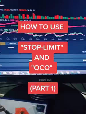 The cover image shows a computer screen displaying a trading chart with candlestick patterns. Overlayed text in red boxes provides a tutorial title, and the screen is set up on a desk.