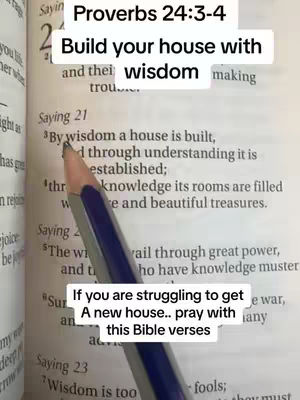 An open book with a pencil pointing to a highlighted bible verse. Overlaid text provides a call to action.