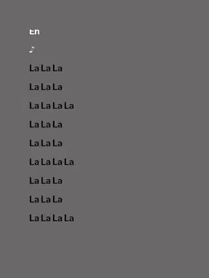The cover image is a simple gray background with white text elements. The text appears to be a song lyric or repetitive phrase, presented vertically, creating a minimalist aesthetic. The font is simple and clean. There is a musical note present.
