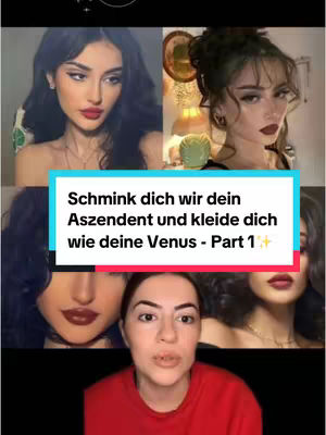 The cover image is a collage featuring multiple self-portraits. It's composed of three layers: the top and middle layers show close-up shots of a woman with various makeup looks, while the bottom layer has a shot of the content creator giving a direct selfie towards the camera. The background is a warm yellow. The main colors are red and dark in the makeup looks. The layout is structured with a grid-like pattern of the portraits.