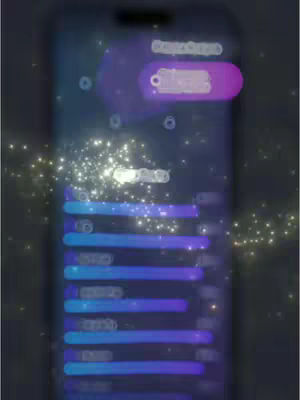 The cover image shows a smartphone mockup displaying what seems to be a chat interface. The background is a dark gradient with scattered, glowing particles. The phone screen has a dark interface with blue and purple elements. A highlighted chat bubble at the top, in purple, displays text. The overall composition has a sleek, modern aesthetic, with a focus on the phone and the information it presents.