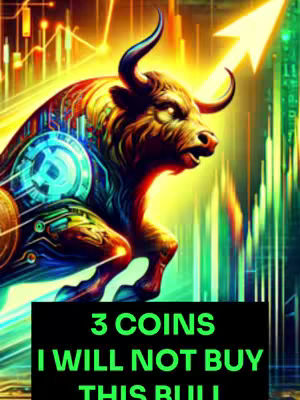 A digital illustration of a bull with a crypto design. The bull is gold and has cybernetic details, a glowing digital circle, and a rising arrow in the background. The foreground features a black rectangular box with text about crypto. The overall composition suggests financial growth and cryptocurrency.