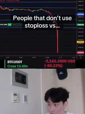 The cover image shows a split screen. The top half features a stock chart with a sharp downtrend in red. Below this is text overlaid. The bottom half shows a man looking at the camera with a surprised face. The man is in a room.