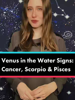 A woman with long brown hair is centered in the cover image, appearing from the shoulders up. She's wearing a gray top. The background features a dark blue, starry design, and there is text overlayed in a black bar positioned under her face.
