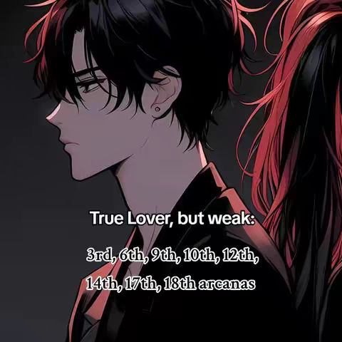 An anime-style image depicts a man from the side profile, featuring black hair and a dark jacket. Overlaid on the image is text that appears to be a numerical reference.