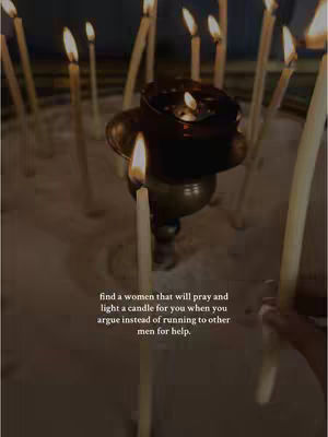 The cover image shows a dimly lit scene likely indoors, with several long, unlit candles arranged around a central, ornate candle holder; in the foreground sits a burning candle. A text overlay provides a message about prayer and seeking help. 
