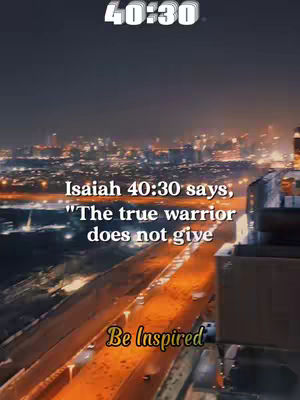 An aerial view of a city at dusk or night, with bright lights illuminating buildings, streets, and a highway. Text overlays add inspirational quotes and a call to action.