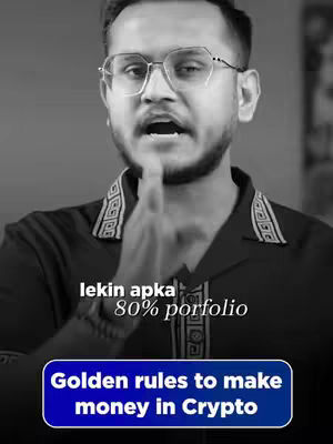 A grayscale image featuring a man with glasses pointing upwards. The lower portion has overlaid text in a blue box.