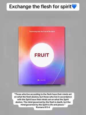 The cover image features a book with a gradient background of orange, red, purple and blue, with a large white circle in the center, over the book appears the hook text, and at the bottom there is a text which looks to be a Bible verse.