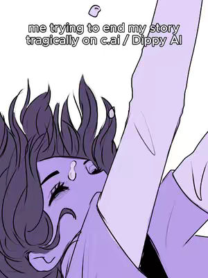 An illustration of a woman with long, dark hair, her face angled toward the upper left, eyes closed, and a tear running down her cheek. Her mouth is open, and she appears to be in distress, with a light purple hue dominating the image. The text overlay is a mix of black and white, set in a neat font, and adds to the image's emotional and story-telling context. The overall composition is dark and dramatic.