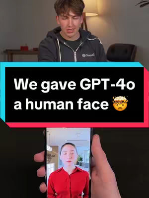 The cover image presents a vertical composition, seemingly a screen recording of a smartphone held in front of a person. The top third of the frame shows a man in a dark hoodie with a black shirt underneath in a setting with neutral colors and a small red element on top. The screen of the phone displays a woman with a red shirt. The text overlay dominates the center of the shot. The overall impression is tech-focused.