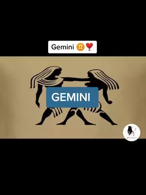 The cover image features a stylized, symmetrical illustration of a Gemini zodiac symbol in black against a tan background.