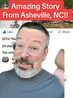 A man with glasses appears to be talking, overlaid on a screenshot of social media.