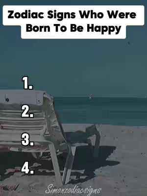 The cover image is a serene beach scene featuring a sandy shore, the ocean under a cloudy sky, and a weathered white bench in the foreground. The image has a muted color palette, with the sky and water appearing in shades of blue and gray, and the sand in a soft beige. Text overlayed on the image includes a title and numbered list. The bottom right corner displays the watermark Simonzodiacsigns.