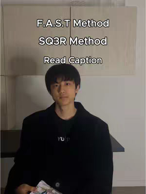 A young man with dark hair and a black outfit stands in front of a light-colored background, with text overlays in the top section of the image.