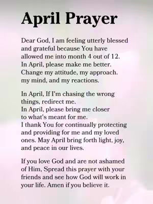The cover image displays the text of a prayer written in a basic serif font with a white background.