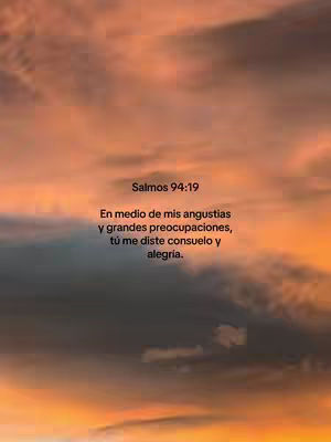 A serene image featuring a vibrant sunset with hues of orange and yellow dominating the sky, transitioning to a darker, muted purple lower down. In the center, the image displays text with a biblical quote written in white and small font over the colorful background.