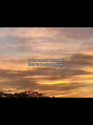 A scenic landscape captures a sunset with shades of orange and yellow. Dark silhouettes of trees and a building are at the bottom, while text is overlaid in the center, against the vibrant sky.