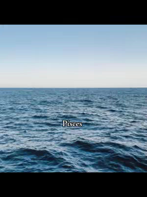 The cover image shows a vast expanse of blue ocean and the sky. The water is slightly rippled, with the horizon line cutting across the frame horizontally, with the word "Pisces" over the water.