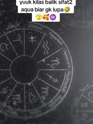 The cover image displays a dark background with a circular astrological chart. The chart is labeled 'Aquarius,' 'Capricorn,' and 'Sagittarius.' Text overlays are present at the top, and the overall aesthetic is mystical.