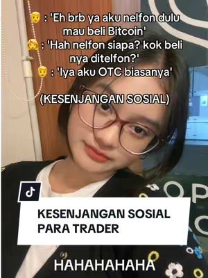 The cover image depicts a young woman with glasses, facing the camera with a slight smile. Text overlays are positioned at the top of the frame, with speech bubbles and a caption at the bottom, overlayed on a black bar. The overall composition is a selfie-style image with text elements.